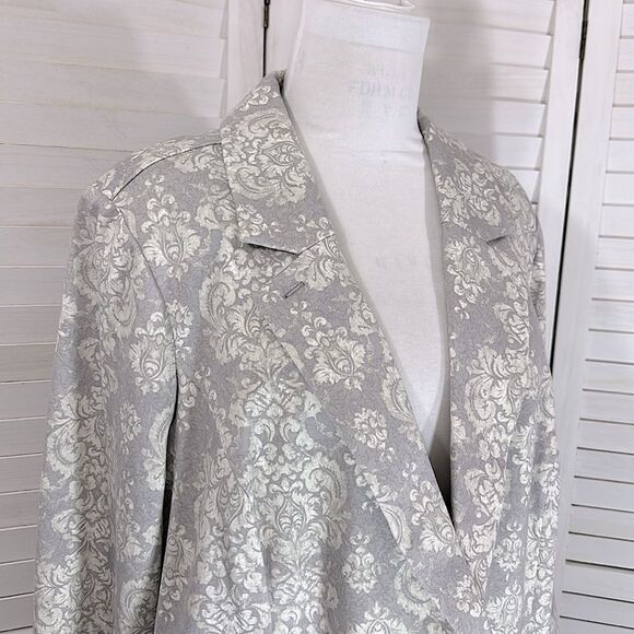 LOGO By Lori Goldstein Peplum Blazer 3X Jacket Gray Ponte - Picture 6 of 14